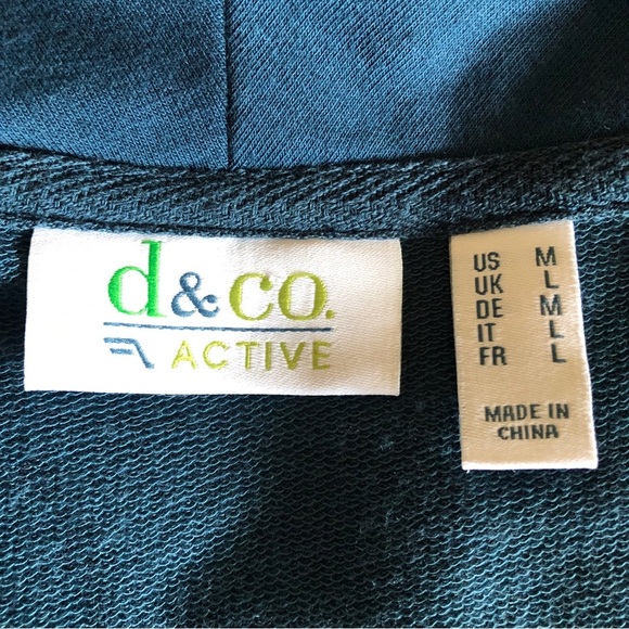 Denim & Co Active French Terry Zip Front Fit & Flare Jacket Medium - Picture 3 of 6